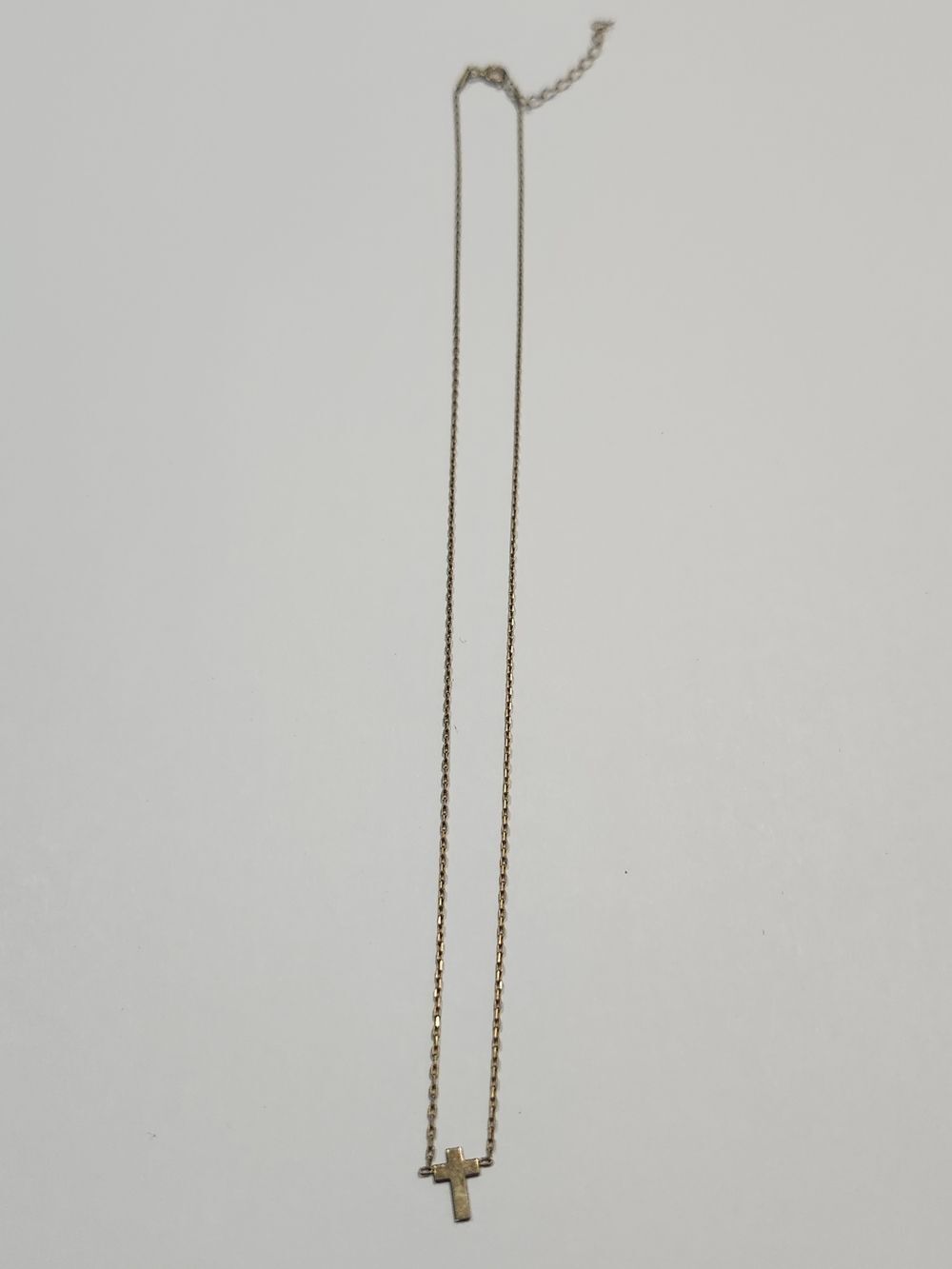 Sterling Silver Delicate Cross Pendant Necklace - Women Jewelry Gold Overlay